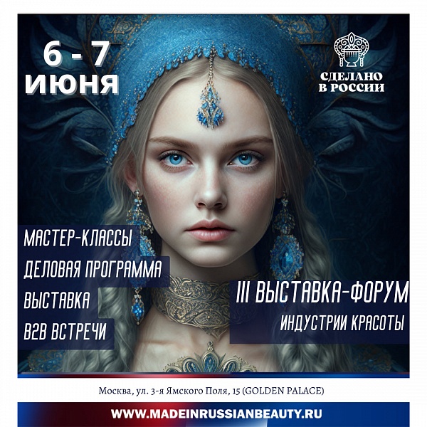 Не пропустите! 6 - 7 июня состоится III выставка-форум индустрии красоты «Сделано в России Beauty»